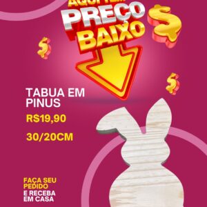 Tábua de Coelho Pinus 20/20cm