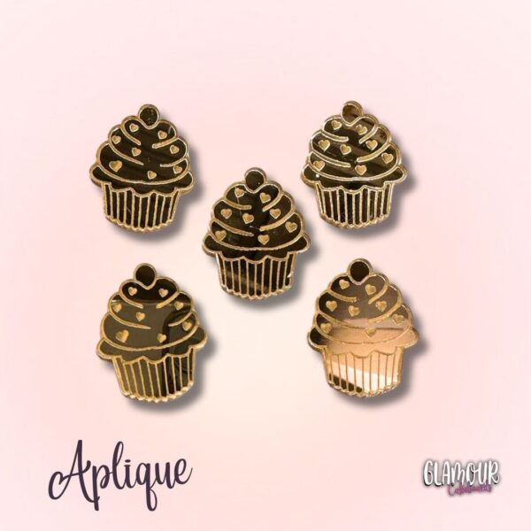 Aplique Acrílico Cupacake