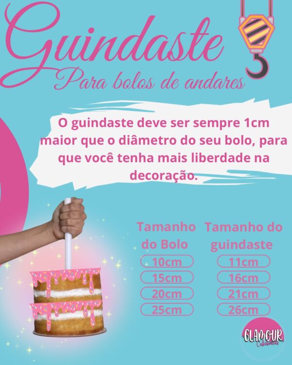 Guindaste para bolo de andar